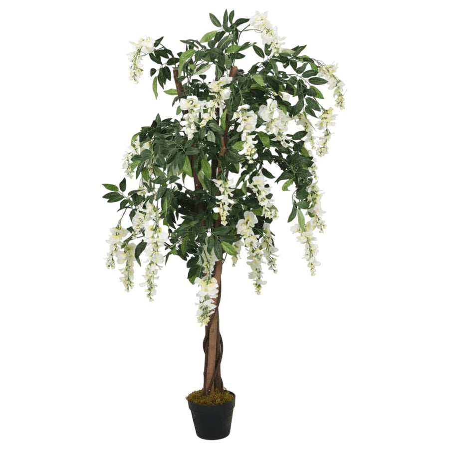 Kunstplant Wisteria 840 Bladeren 150 Cm Groen En Wit
