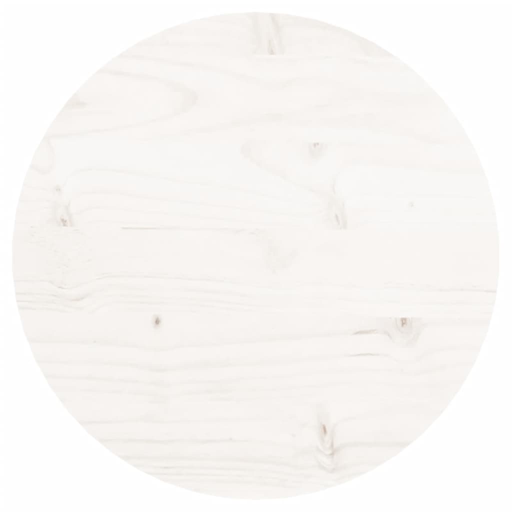 Tafelblad Rond Ø30X3 Cm Massief Grenenhout Wit