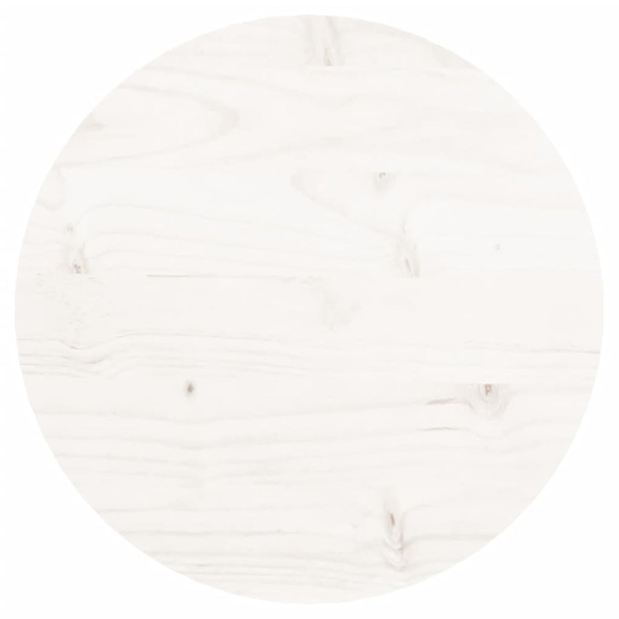 Tafelblad Rond Ø30X3 Cm Massief Grenenhout Wit