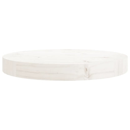 Tafelblad Rond Ø30X3 Cm Massief Grenenhout Wit