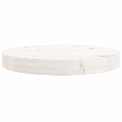 Tafelblad Rond Ø30X3 Cm Massief Grenenhout Wit