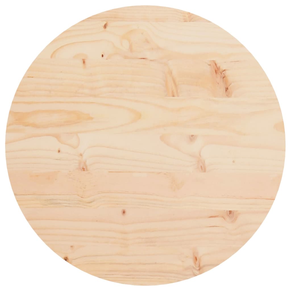Tafelblad Rond Ø Massief Grenenhout 40 x 3 cm Naturel