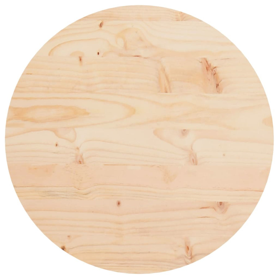 Tafelblad Rond Ø Massief Grenenhout 40 x 3 cm Naturel