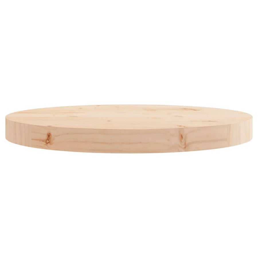 Tafelblad Rond Ø Massief Grenenhout 40 x 3 cm Naturel