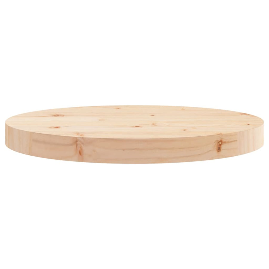 Tafelblad Rond Ø Massief Grenenhout 40 x 3 cm Naturel