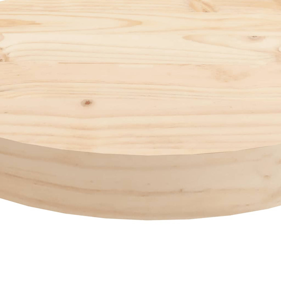 Tafelblad Rond Ø Massief Grenenhout 40 x 3 cm Naturel