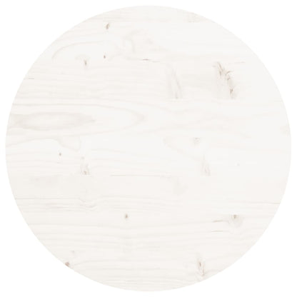 Tafelblad Rond Ø40X3 Cm Massief Grenenhout Wit