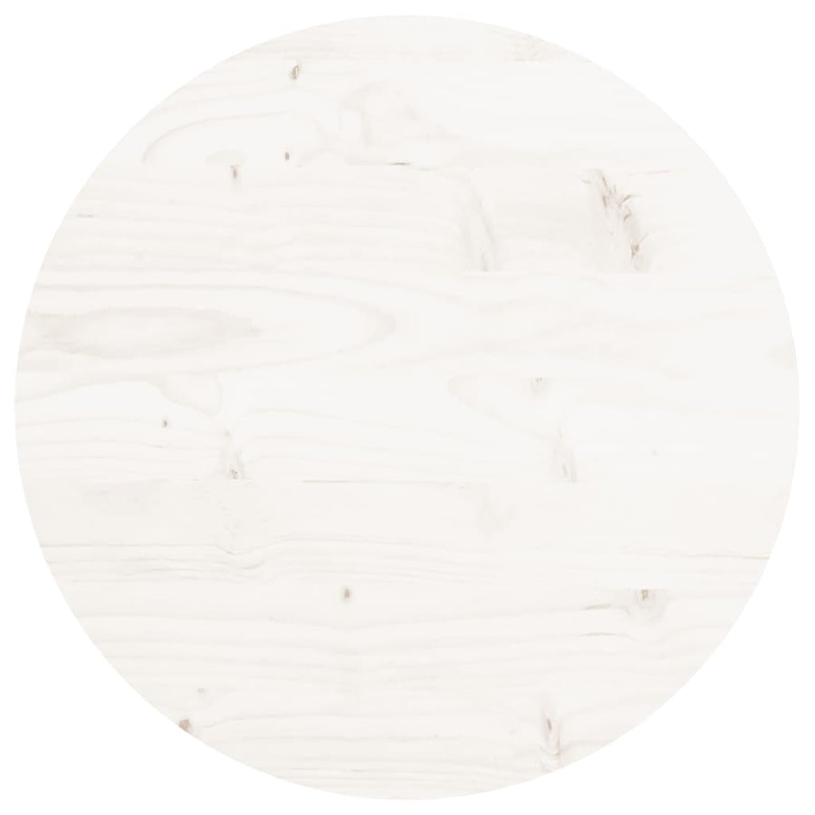 Tafelblad Rond Ø40X3 Cm Massief Grenenhout Wit