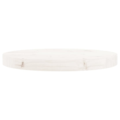 Tafelblad Rond Ø40X3 Cm Massief Grenenhout Wit