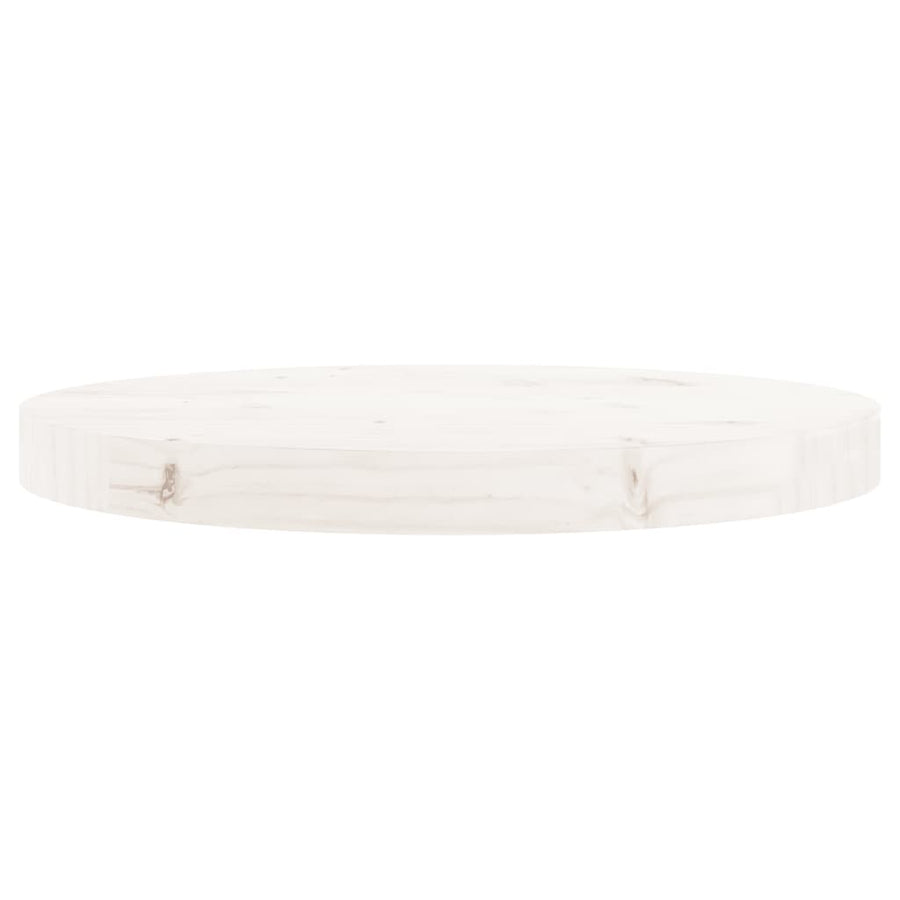 Tafelblad Rond Ø40X3 Cm Massief Grenenhout Wit