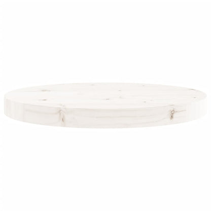 Tafelblad Rond Ø40X3 Cm Massief Grenenhout Wit