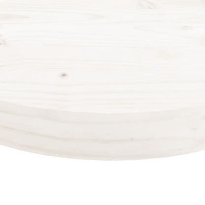 Tafelblad Rond Ø40X3 Cm Massief Grenenhout Wit