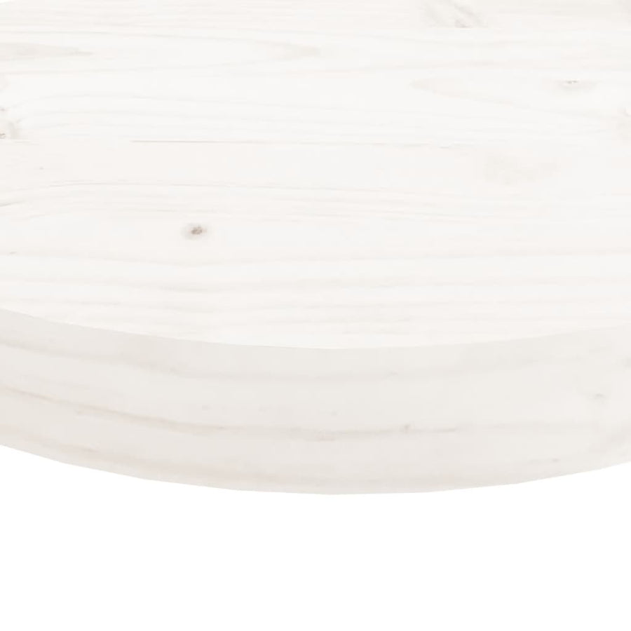 Tafelblad Rond Ø40X3 Cm Massief Grenenhout Wit