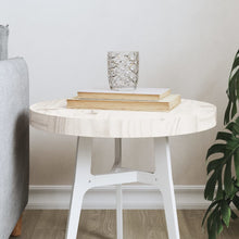 Tafelblad Rond Ø40X3 Cm Massief Grenenhout Wit