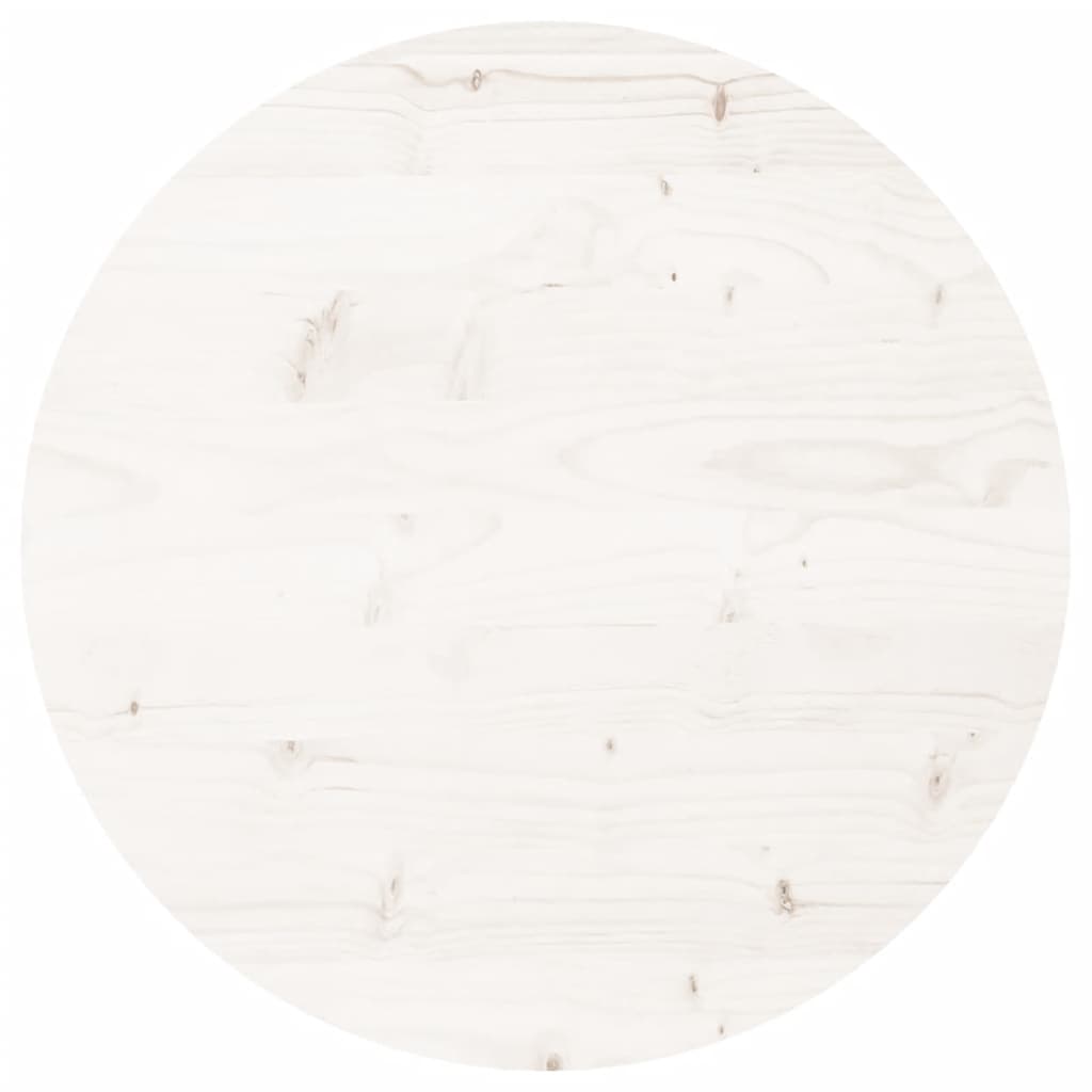 Tafelblad Rond Ø50X3 Cm Massief Grenenhout Wit