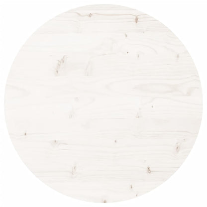Tafelblad Rond Ø50X3 Cm Massief Grenenhout Wit