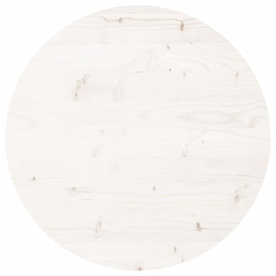 Tafelblad Rond Ø50X3 Cm Massief Grenenhout Wit