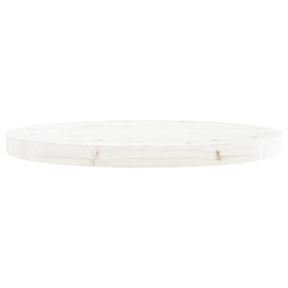 Tafelblad Rond Ø50X3 Cm Massief Grenenhout Wit