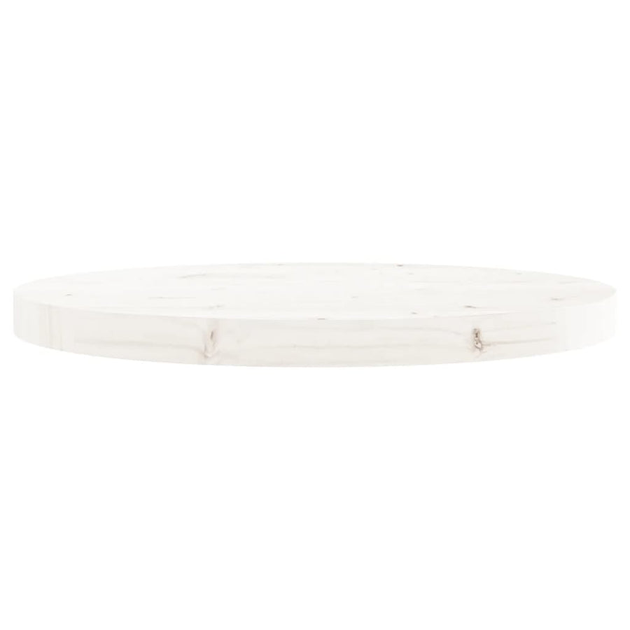 Tafelblad Rond Ø50X3 Cm Massief Grenenhout Wit
