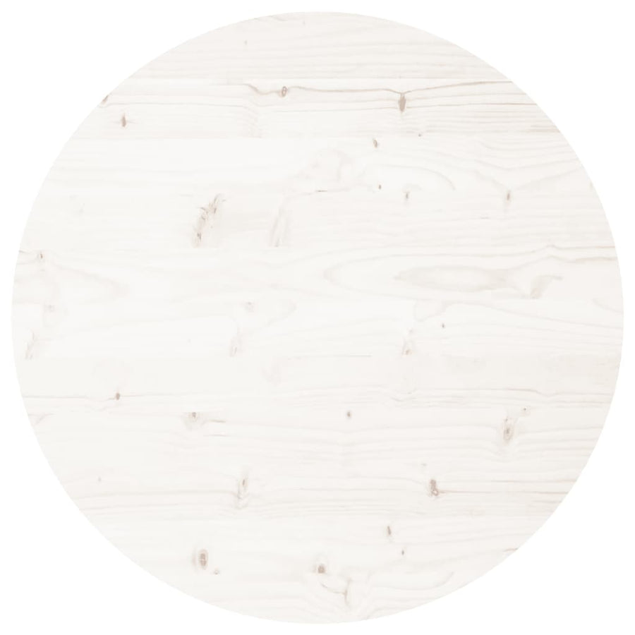 Tafelblad Rond Ø60X3 Cm Massief Grenenhout Wit