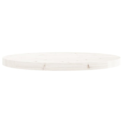 Tafelblad Rond Ø60X3 Cm Massief Grenenhout Wit