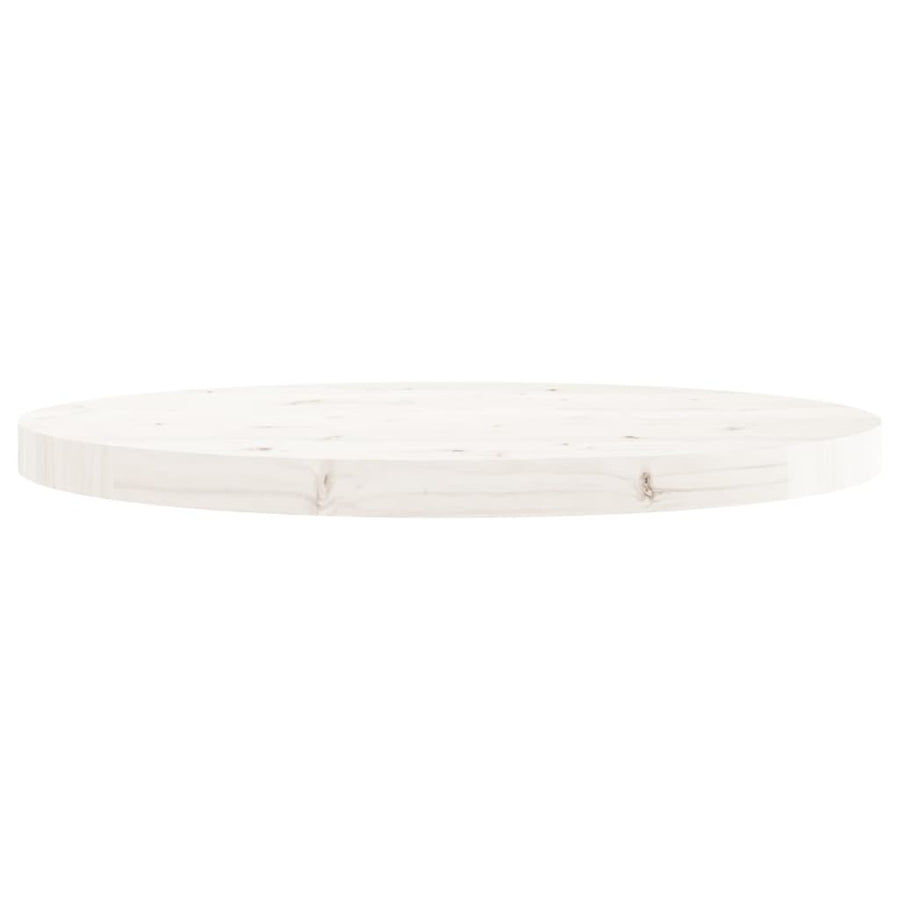 Tafelblad Rond Ø60X3 Cm Massief Grenenhout Wit