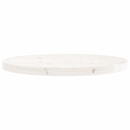 Tafelblad Rond Ø60X3 Cm Massief Grenenhout Wit