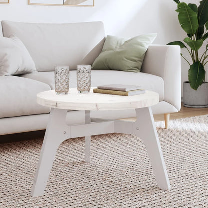 Tafelblad Rond Ø60X3 Cm Massief Grenenhout Wit