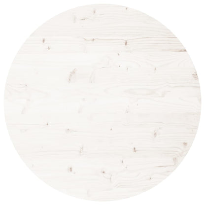 Tafelblad Rond Ø70X3 Cm Massief Grenenhout Wit