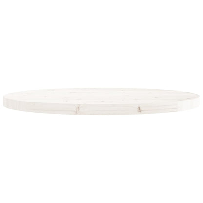Tafelblad Rond Ø70X3 Cm Massief Grenenhout Wit
