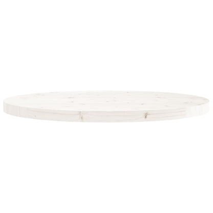 Tafelblad Rond Ø70X3 Cm Massief Grenenhout Wit