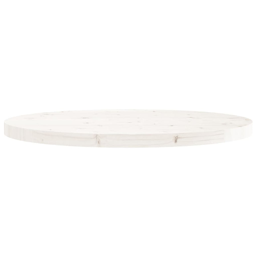Tafelblad Rond Ø70X3 Cm Massief Grenenhout Wit