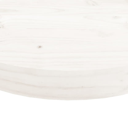 Tafelblad Rond Ø70X3 Cm Massief Grenenhout Wit