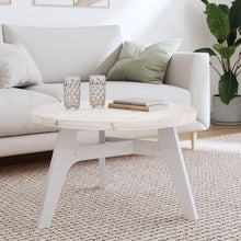 Tafelblad Rond Ø70X3 Cm Massief Grenenhout Wit