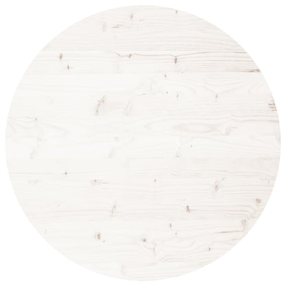 Tafelblad Rond Ø80X3 Cm Massief Grenenhout Wit
