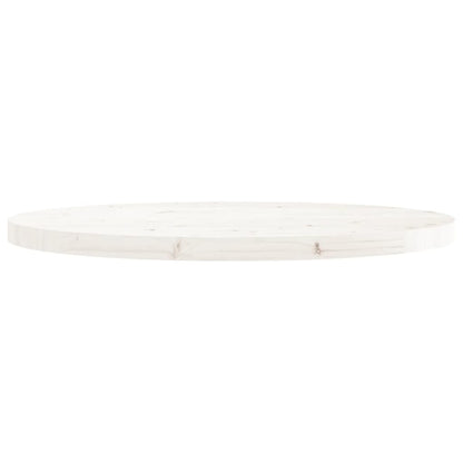 Tafelblad Rond Ø80X3 Cm Massief Grenenhout Wit