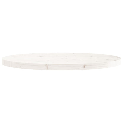 Tafelblad Rond Ø80X3 Cm Massief Grenenhout Wit