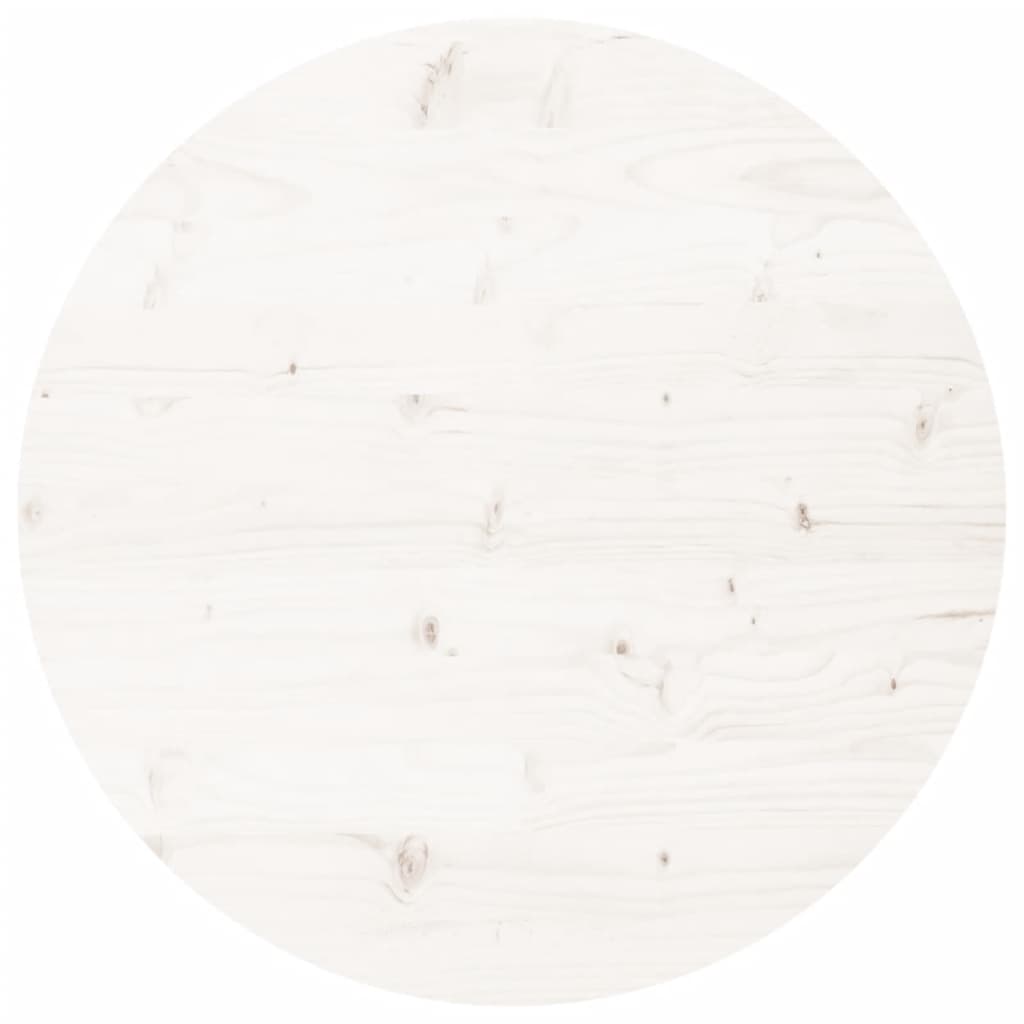 Tafelblad Rond Ø90X3 Cm Massief Grenenhout Wit