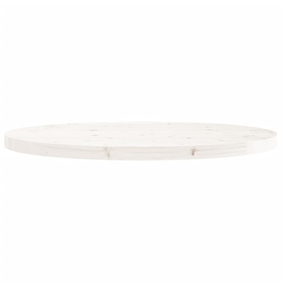 Tafelblad Rond Ø90X3 Cm Massief Grenenhout Wit