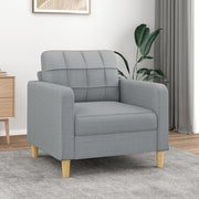 Fauteuil 78x77x80 cm stof lichtgrijs