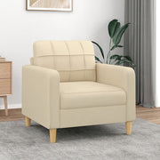 Fauteuil 78x77x80 cm stof crèmekleurig