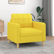 Fauteuil 60 cm stof lichtgeel 78x77x80 cm
