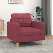Fauteuil 60 cm stof wijnrood metaal