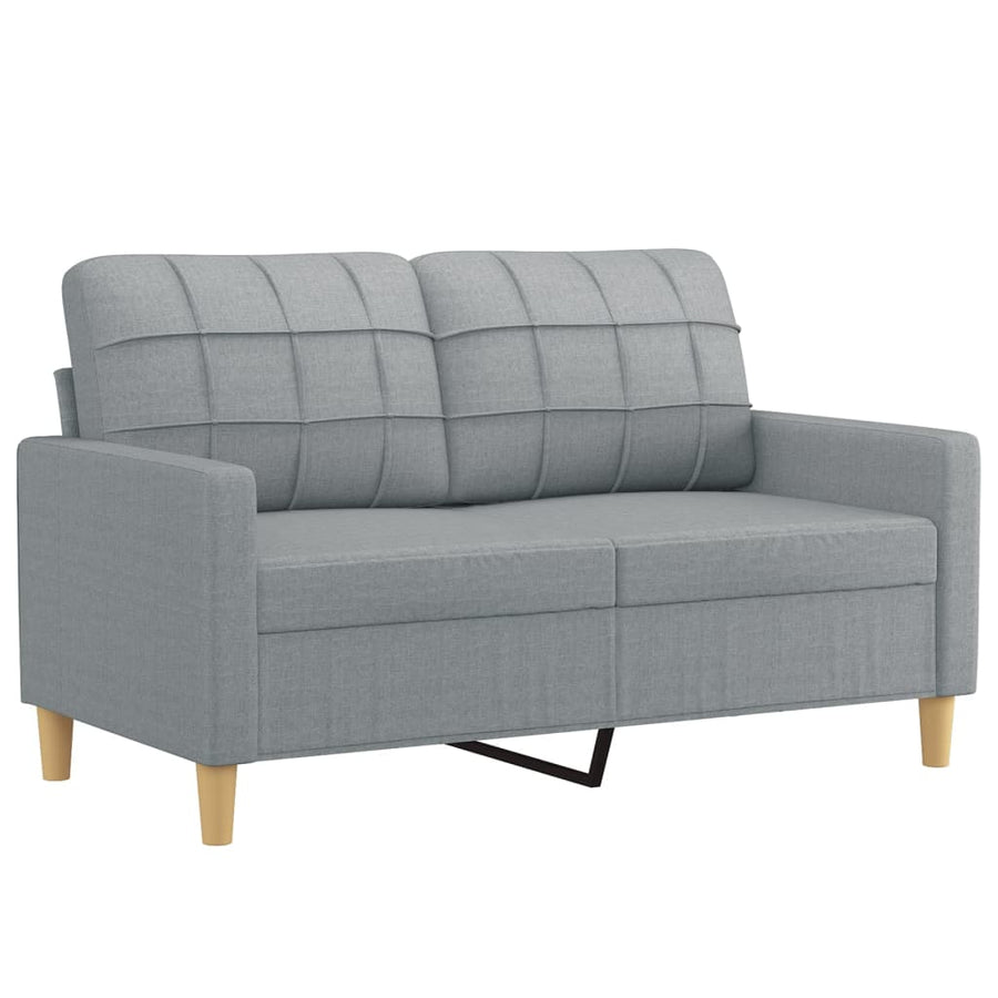 Tweezitsbank Stof 120 cm Lichtgrijs