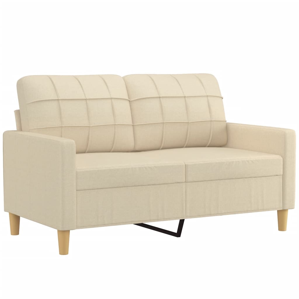 Tweezitsbank Stof Kleurig 120 cm Crème