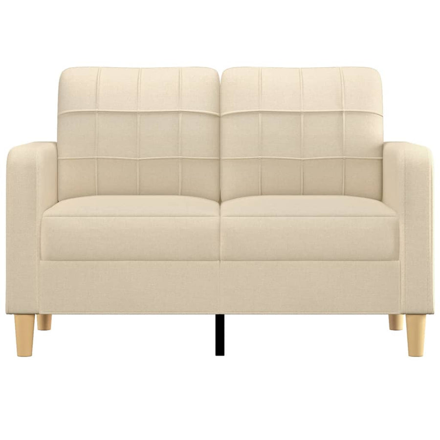Tweezitsbank Stof Kleurig 120 cm Crème