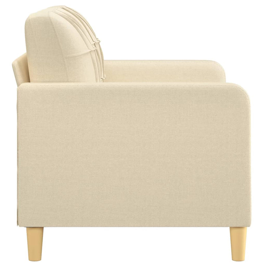 Tweezitsbank Stof Kleurig 120 cm Crème