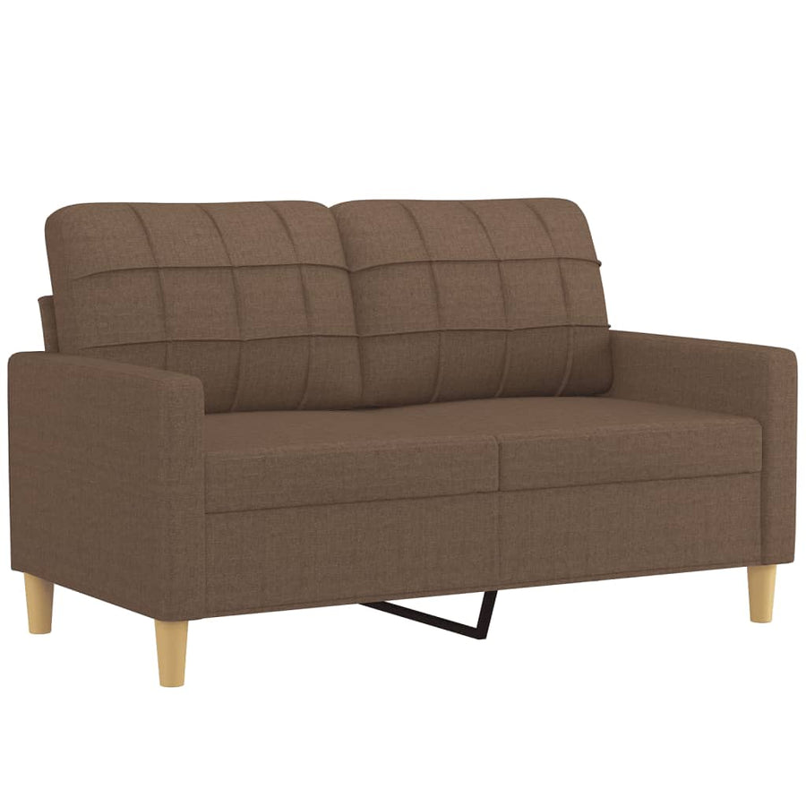 Tweezitsbank 120 Cm Stof Bruin