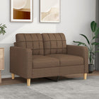 Two-seater sofa 120 cm fabric brown