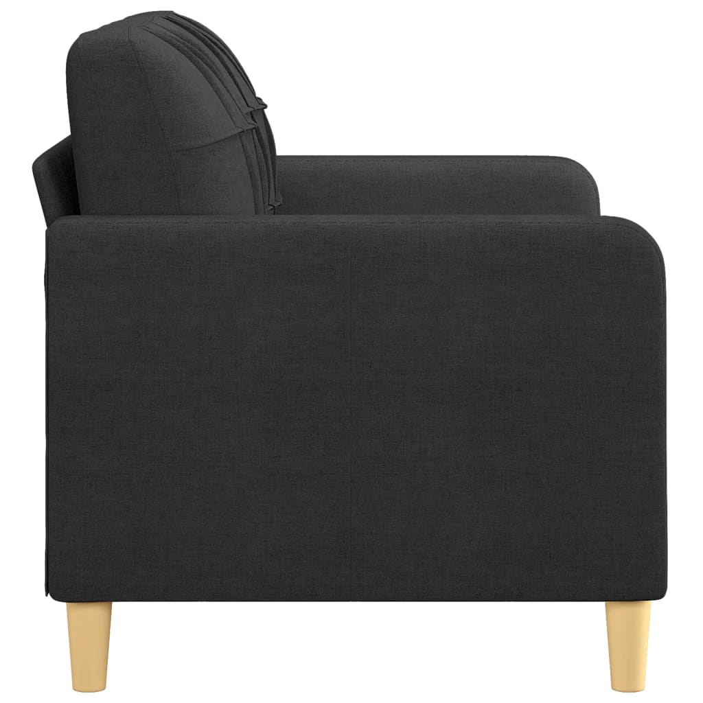 Tweezitsbank Stof 120 cm Zwart